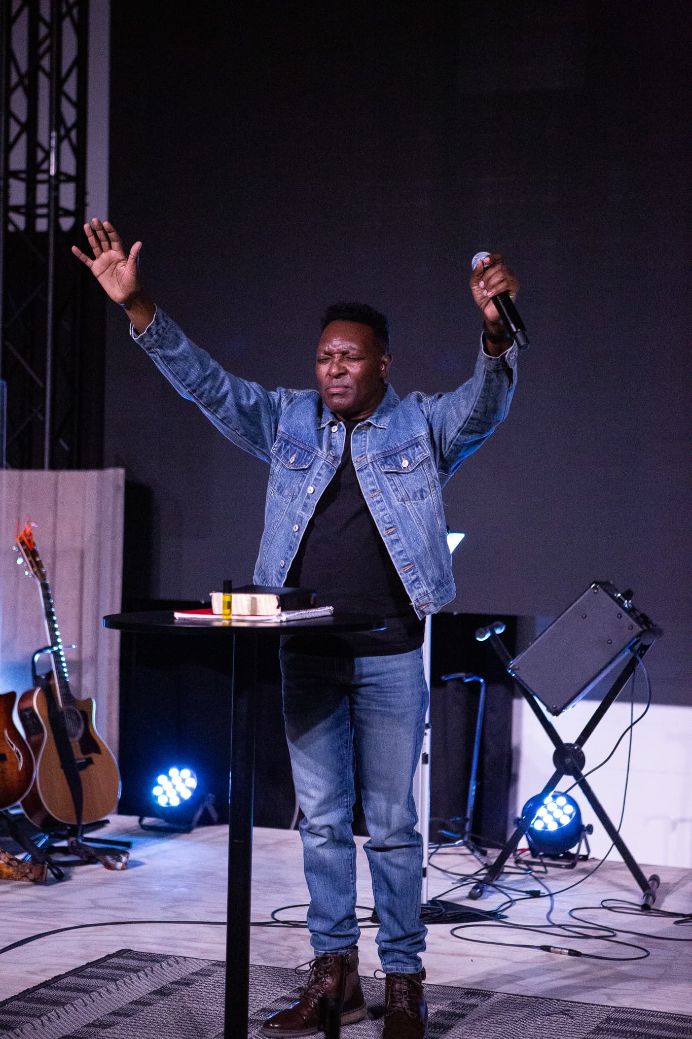 Pastor Charles Karuku speaking at The HUB